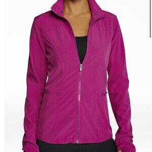 Fabletics Ninety Six Windbreaker in mulberry SZ M thumb holes full zip